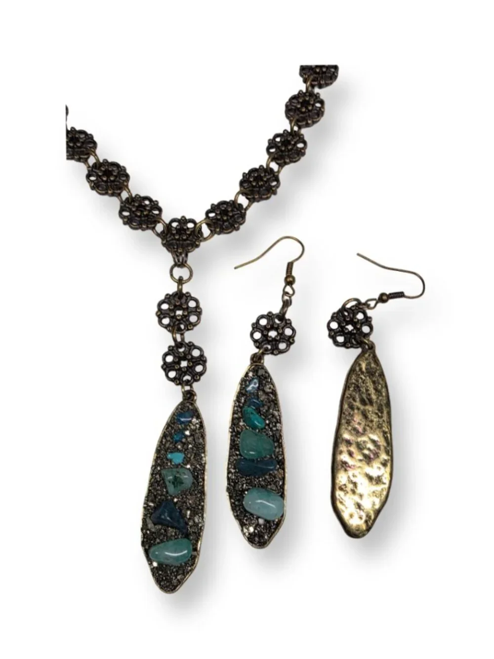 Turquoise and Pyrite Necklace